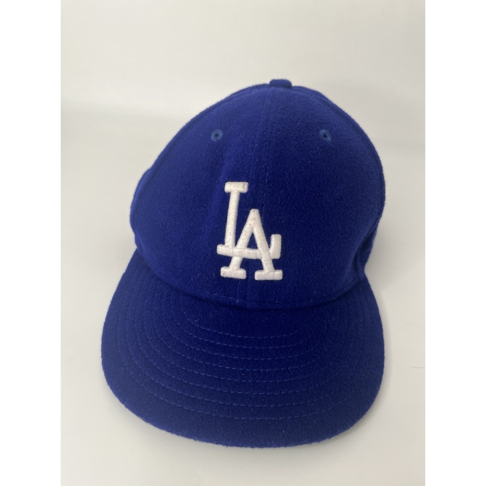 Los Angeles Dodgers Hat Cap Fitted 7.5 Blue Wool New Era MLB Baseball